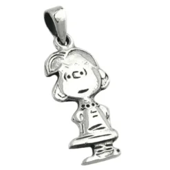 Anhänger 25x11mm kleines Mädchen aus Trickfilm echtes 925 Silber für Kinder