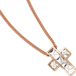 Anhänger 16,8x23,1mm Kreuz aus 585 Gold 6 Diamanten 0.033Ct Goldkreuz