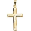 Anhänger 15,3x25,7mm Kreuz 333 Gold Gelbgold Kommunionkreuz Goldanhänger