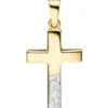 Anhänger 12,1x20,6mm Kreuz Goldkreuz unten diamantiert 333 Gold Gelbgold