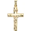 Anhänger 15,3x25,7mm Kreuz Jesus Jesuskreuz 333 Gold Gelbgold glänzend Unisex