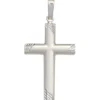 Anhänger 16x27,4mm Kreuz 925 Silber teilmatt glänzend Silberanhänger Unisex