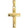 Anhänger 10,9x19,6mm Kreuz 925 Silber vergoldet Gelbgold Silberanhänger Unisex