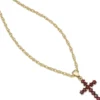 Anhänger 11,8x19,6mm Kreuz weinrote Granate 333 Gold Gelbgold Goldanhänger