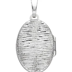 Anhänger 17,2x26mm Medaillon zum Öffnen 925 Silber Muster mit Struktur 2 Fotos