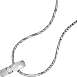 Anhänger 4,4x15,7mm mit Diamant Brillant 0,10 Ct 585 Gold Weißgold Damen