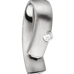Anhänger 4,5x16,6mm mit Diamant 0.06Ct Brillant gebogen 950 Platin