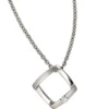 Anhänger 15x14,8mm mit Diamant 0.03Ct W/SI Brillant weiß 950 Platin Quadrat