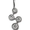 Anhänger 6,3x14,4mm mit 4 Diamanten Brillanten 0,13 Ct 585 Gold Weißgold