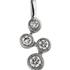 Anhänger 6,3x14,4mm mit 4 Diamanten Brillanten 0,13 Ct 585 Gold Weißgold