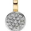 Anhänger 7,1x11mm mit 19 Diamanten 0.1Ct Brillanten 585 Gold Gelbgold
