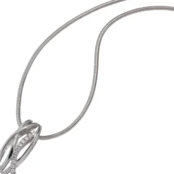 Anhänger 8,4x20,1mm mit weißen Zirkonia 333 Gold Weißgold Goldanhänger Damen