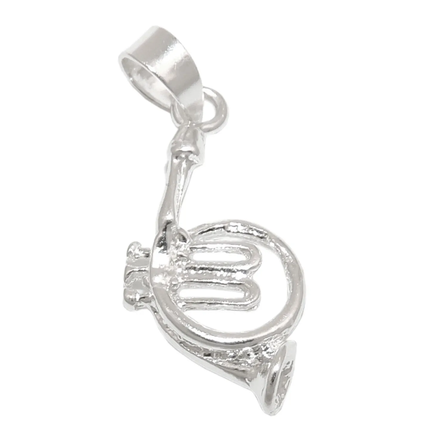 Anhänger 18x9mm Musikinstrument Horn Blasinstrument 925 Silber Halsschmuck