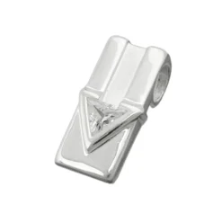 Anhänger 17x9mm Pfeil nach unten matt-glänzend Zirkonia 925 Silber Damen