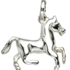 Anhänger 18x16mm Pferd aus echtem 925 Silber Kinder Silberanhänger