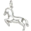 Anhänger 21,4x21mm Pferd aus 925 Silber Sterlingsilber rhodiniert Halsschmuck