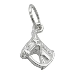 Anhänger 14x10mm Pferd Pferdekopf aus 925 Sterling Silber Kettenanhänger Kinder