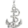 Anhänger 24x35,1mm Silberanhänger Anker Schiffsanker mit Seil 925 Silber