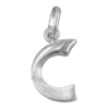 Anhänger 15x8mm Silberanhänger Buchstabe C aus echtem 925 Silber Unisex