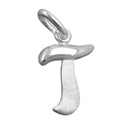 Anhänger 15x11mm Silberanhänger Buchstabe T aus echtem 925 Silber Unisex