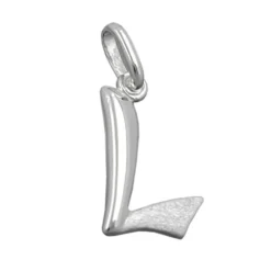 Anhänger 15x9mm Silberanhänger Buchstabe L aus echtem 925 Silber Unisex