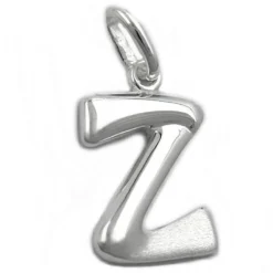 Anhänger 15x10mm Silberanhänger Buchstabe Z aus echtem 925 Silber Unisex