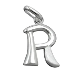 Anhänger 15x10mm Silberanhänger Buchstabe R aus echtem 925 Silber Unisex