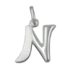 Anhänger 15x12mm Silberanhänger Buchstabe N aus echtem 925 Silber Unisex