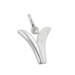 Anhänger 15x11mm Silberanhänger Buchstabe V aus echtem 925 Silber Unisex