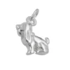 Anhänger 13x10mm Silberanhänger Hund Schlappohren 925 Echtsilber für Kinder