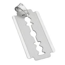 Anhänger 30x15mm Silberanhänger Rasierklinge aus echtem 925 Silber Unisex