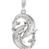 Anhänger 24,5x38,9mm Sternzeichen Fische aus 925 Silber rhodiniert teilmattiert