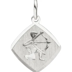 Anhänger 13x14,9mm Sternzeichen Schütze der aus 925 Silber Rhombus rhodiniert