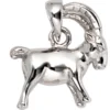 Anhänger 12,1x12,8mm Sternzeichen Steinbock aus 925 Echt Silber glänzend Unisex