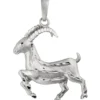 Anhänger 29,9x38,2mm Sternzeichen Steinbock 925 Silber rhodiniert teilmattiert