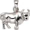Anhänger 14,4x11,4mm Sternzeichen Stier aus 925 Echt Silber glänzend Unisex
