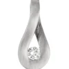 Anhänger 6,8x15,1mm Tropfen mit Diamant 0.09Ct W/SI Brillant 950 Platin mattiert
