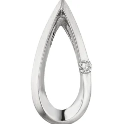 Anhänger 8,1x17,4mm Tropfen mit Diamant 0.025Ct Brillant 950 Platin