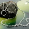 Ankerkette Collier Halskette Charmeinhänger, echtes Silber 925, 38cm