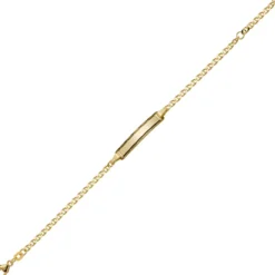 Armband Armkette Armschmuck, 585 Gelbgold, 16cm, Identbändchen, Kinder