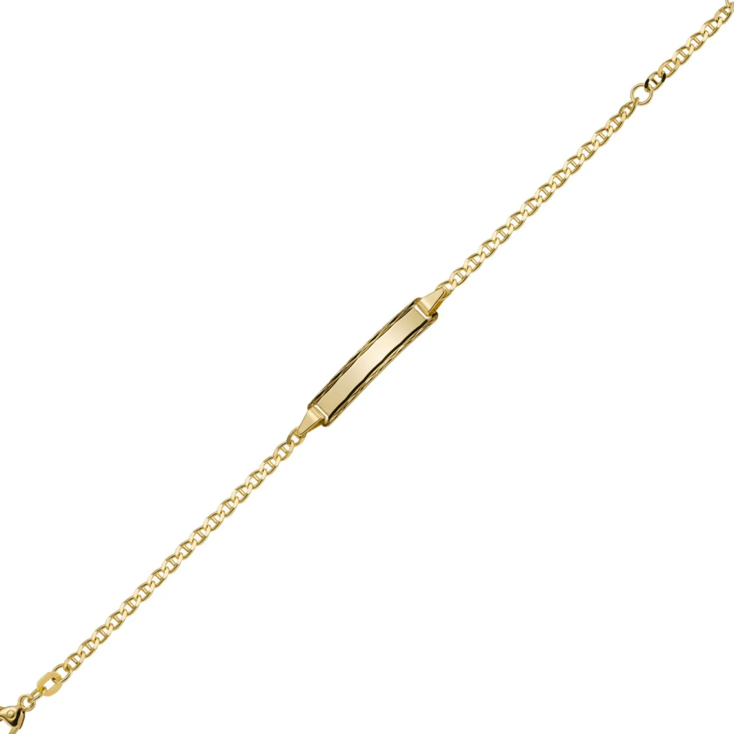 Armband Armkette Armschmuck, 585 Gelbgold, 16cm, Identbändchen, Kinder
