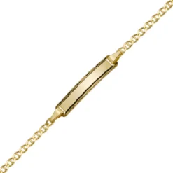 Armband Armkette Armschmuck, 585 Gelbgold, 16cm, Identbändchen, Kinder