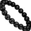 Armband Armkette Armschmuck Onyx schwarz facettiert endlos auf Gummi Unisex