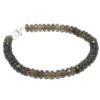 Armband Armkette aus echtem Rauchquarz braun facettiert & 925 Silber, 20cm