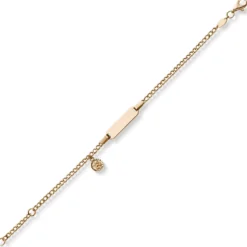 Armband Armkette Engel Schutzengel 585 Gold Rotgold 16cm Identbändchen Kinder
