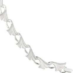 Armband Armkette Ginko Blätter aus echtem 925 Silber, 19cm, für Damen