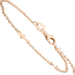 Armband Armkette mit 3 Anhängern Sterne aus 925 Silber rotgold vergoldet 16-19cm