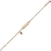 Armband Armkette mit Herz 585 Gold Rotgold 16cm Identbändchen für Kinder