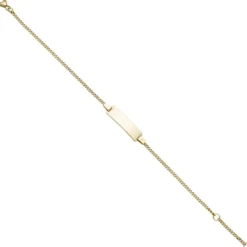 Armband Armkette Schildband mit 1,7mm Panzerkette aus 333 Gold Gelbgold, 18cm