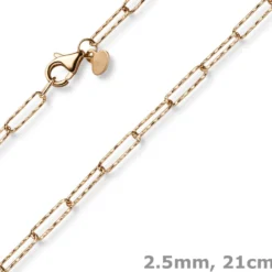 Armband Armkette Weit-Ankerkette aus 585 Gold Rotgold strukturiert 21cm